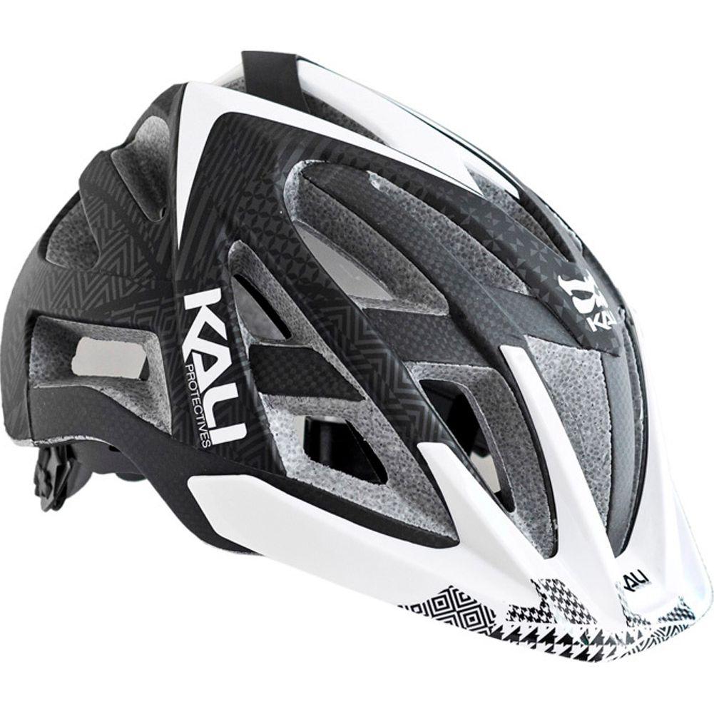 Kali Avita MTB Helmet - Carb Pattern - Black-White Black - White X-Small/Small CPSC