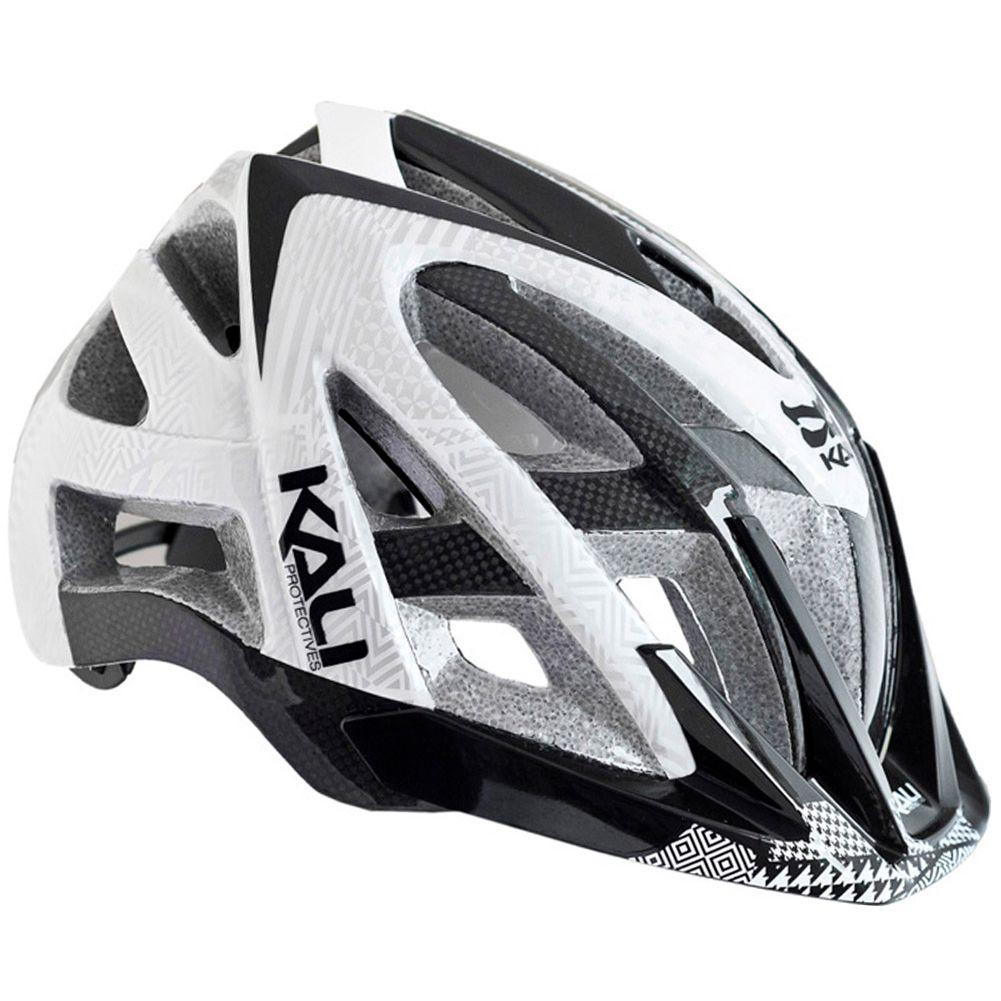 Kali Avita MTB Helmet - Carb Pattern - White-Gray White - Gray X-Small/Small CPSC