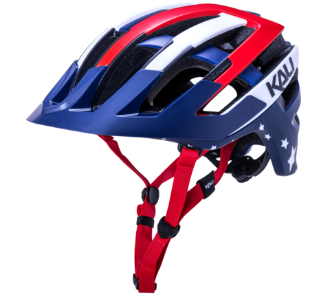 Kali Interceptor Patriot MTB Helmet - Matt Red-White-Blue Matt Red - White - Blue Small/Medium