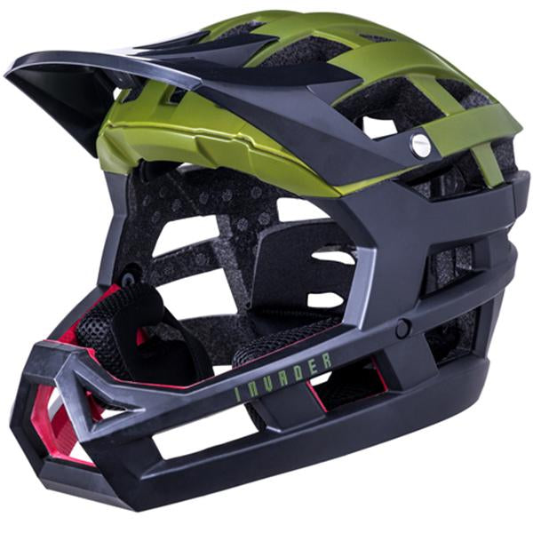 Kali Invader Enduro Helmet - Solid Matt Khaki-Black Solid Matt Khaki - Black X-Small/Medium