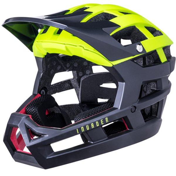 Kali Invader Enduro Helmet - Solid Matt Fluro Yellow-Black Solid Matt Fluro Yellow - Black X-Small/Medium