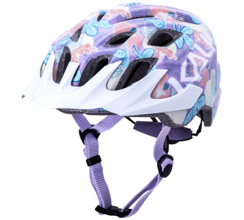 Kali Protectives Chakra MTB Helmet - Youth - Flora Gloss Purple Flora Gloss Purple Small