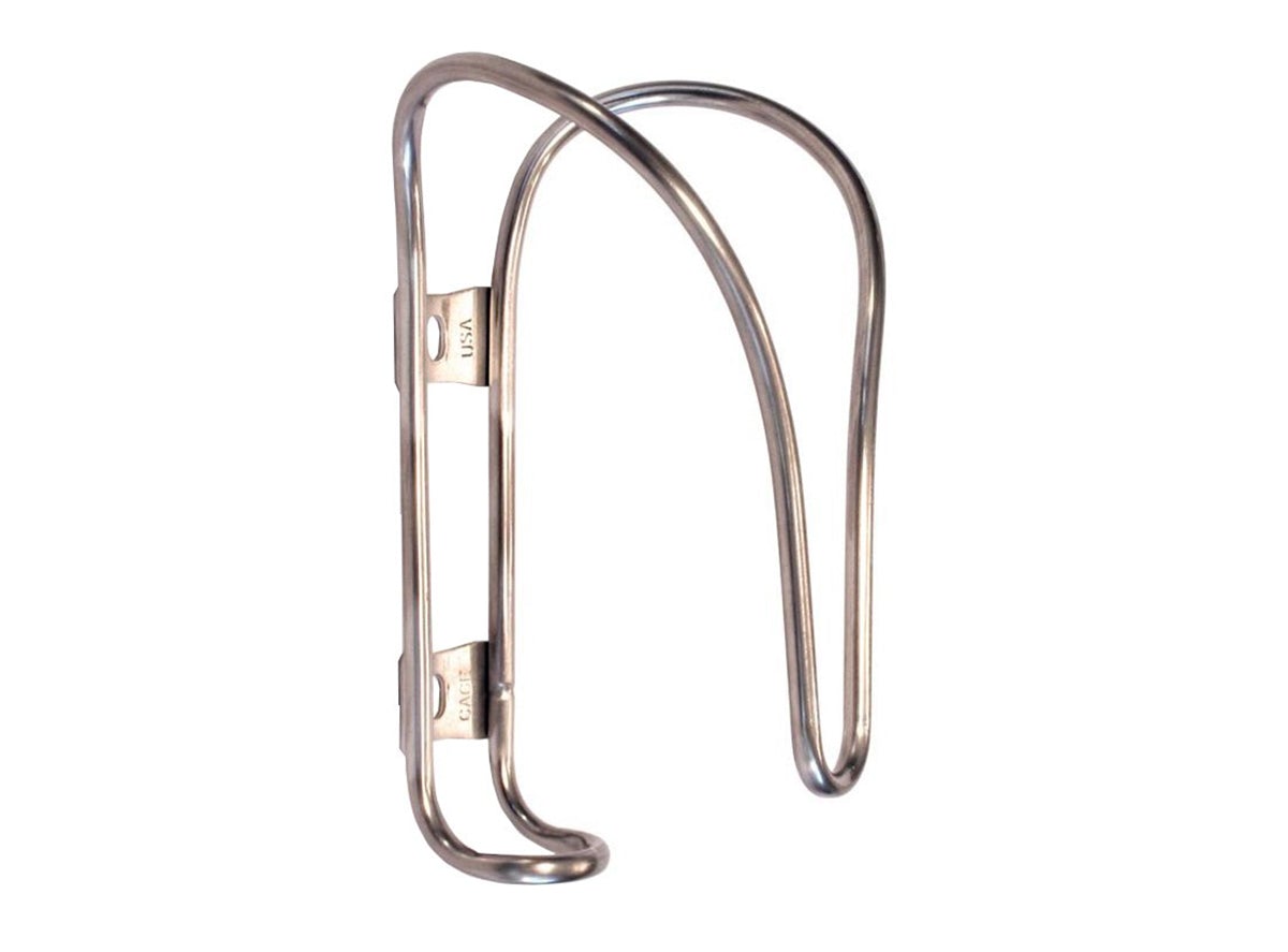 King Cage Iris Stainless Steel Water Bottle Cage - Silver Silver Steel