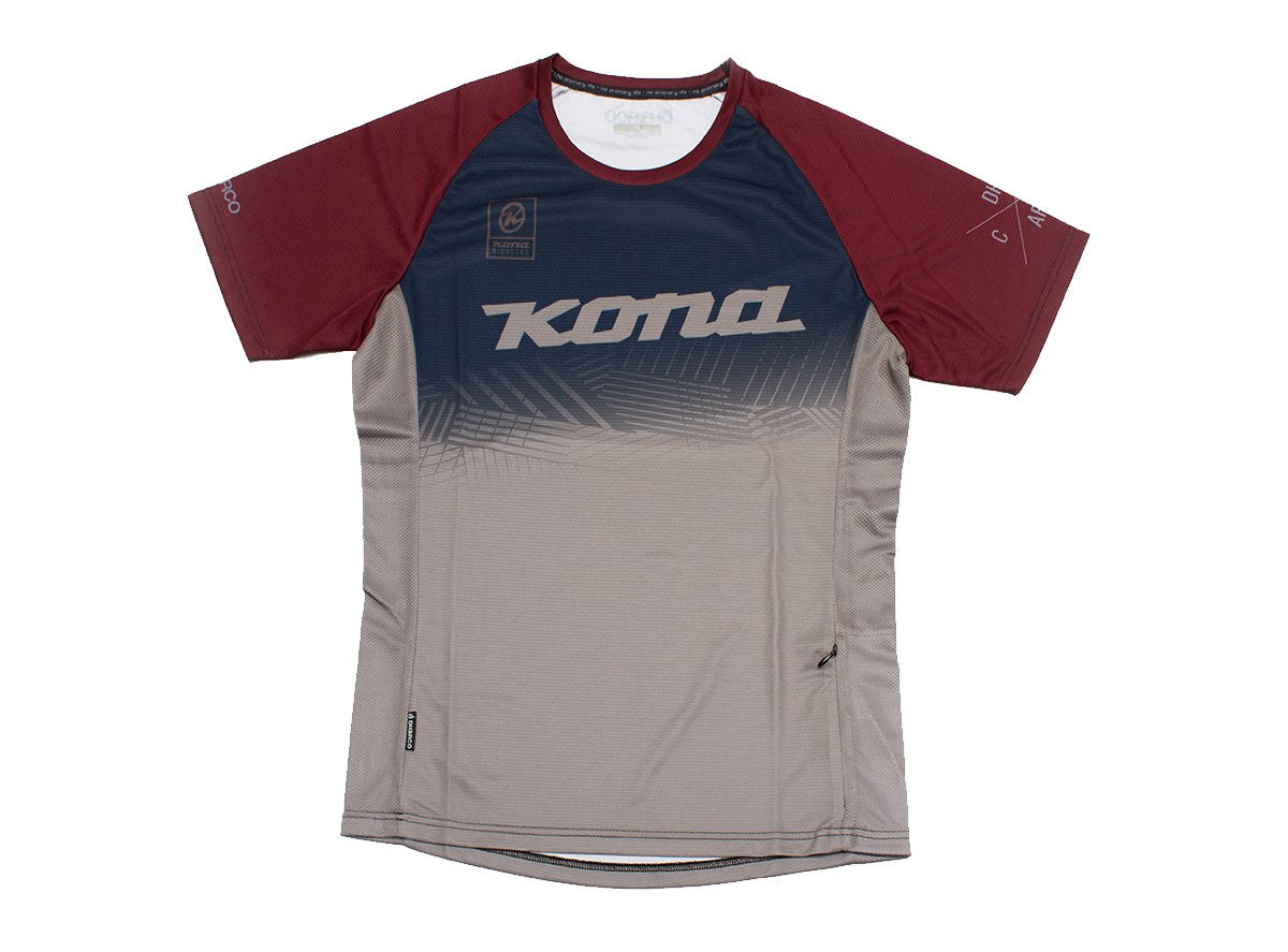 Kona Short Sleeve MTB Jersey - Maroon Maroon Small