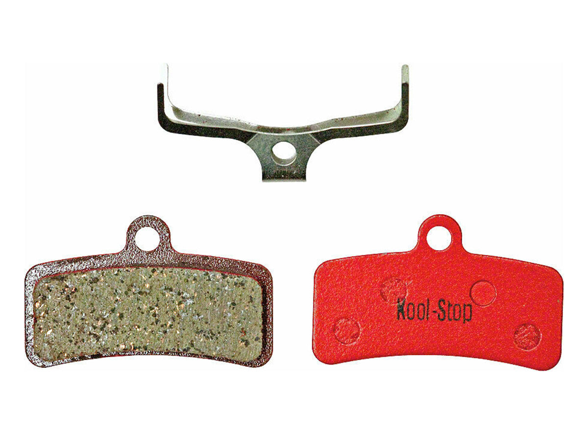 Kool Stop Shimano/TRP Disc Brake Pads Red Semi-Metallic - Pad Shape 50 - Fits Saint M810/Zee M640/Quadium/Slate4
