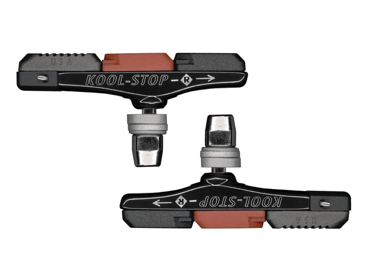 Kool Stop Tectonic High Performance Brake Pad Inserts - Black-Red Black - Red Dual-Compound