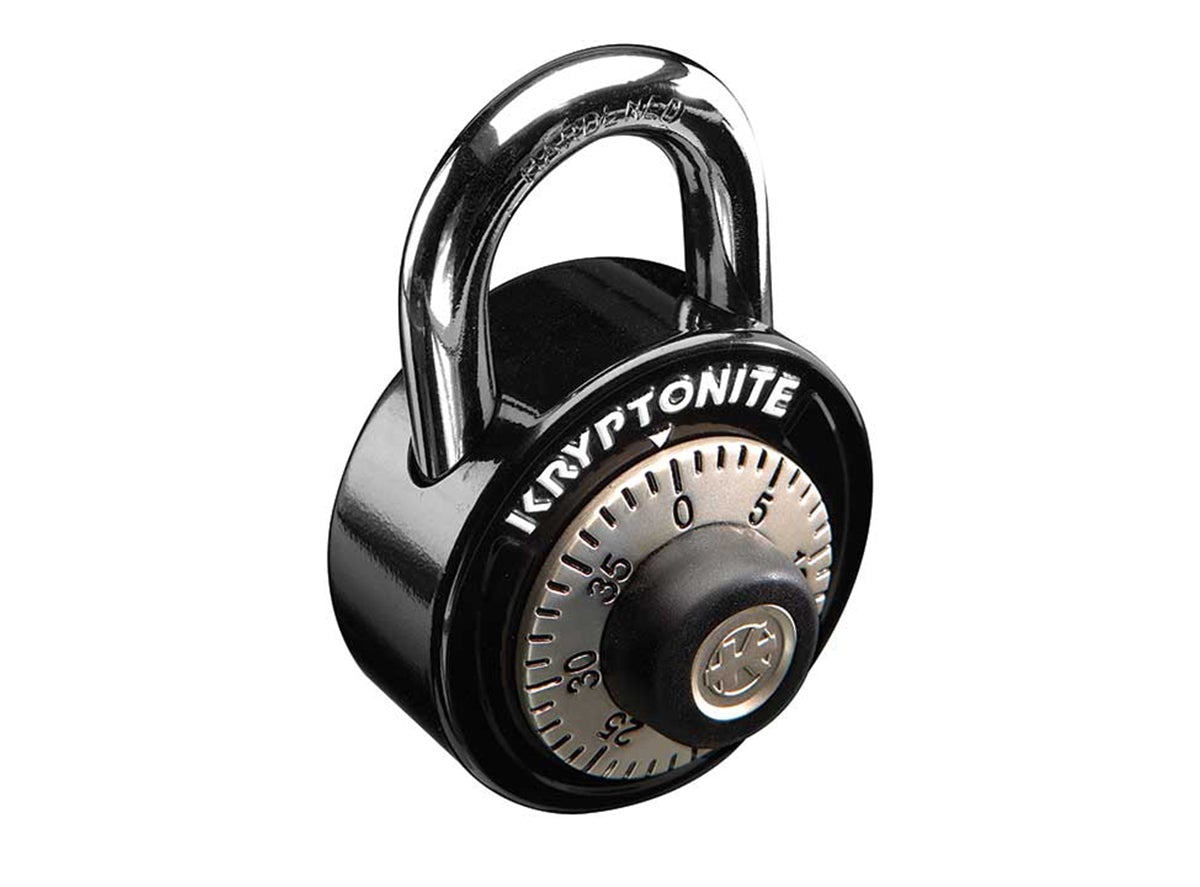 Kryptonite Gripper Combination Steel Padlock - Black Black 50mm