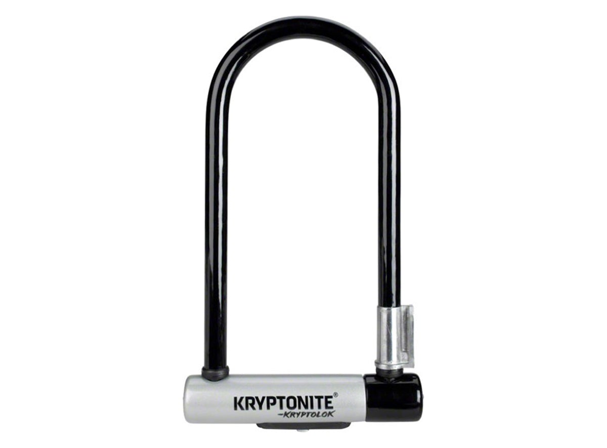 Kryptonite KryptoLok U-Lock - Keyed - Black-Gray Black - Gray 4 x 9"