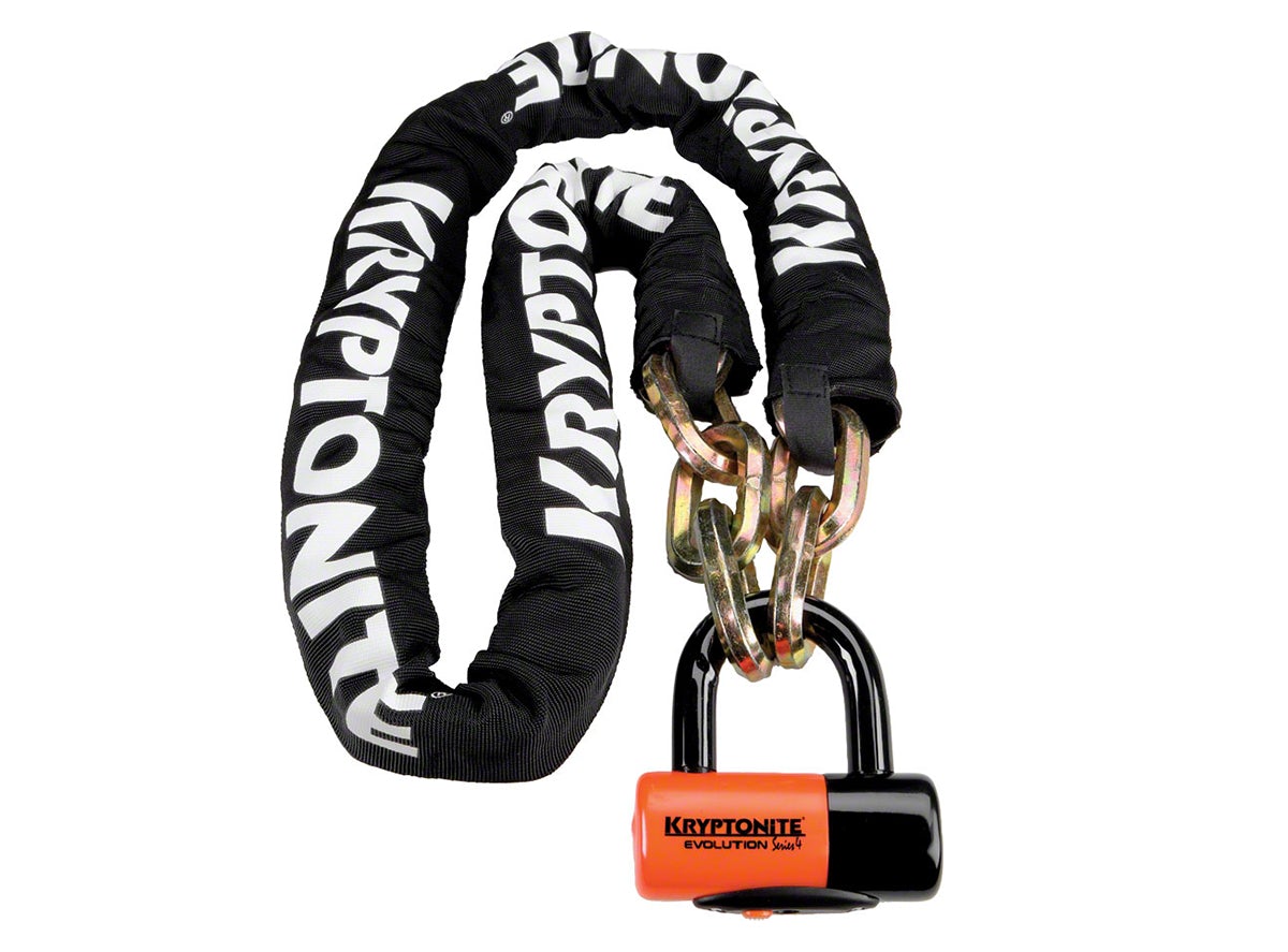 Kryptonite New York Chain 1217 and Evolution Disc Lock - Black Black 5.5ft - 66 Inches