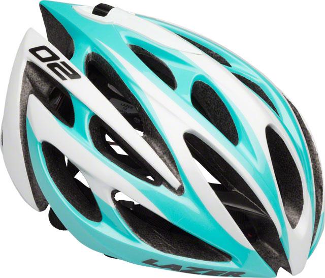 Lazer O2 Celeste Road Helmet - White-Celeste White - Celeste Small