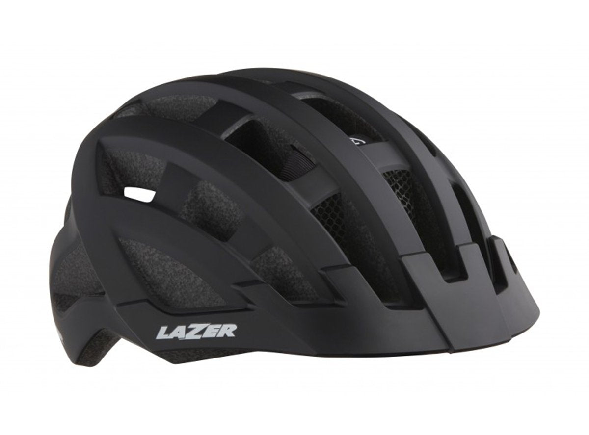 Lazer Compact DLX Commuter Helmet - Black - 2020 Black One Size Rear Mounted LED Light