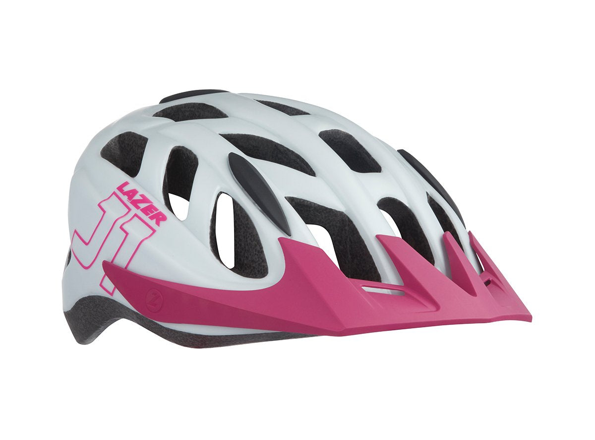 Lazer J1 MTB Helmet - Youth - White-Pink White - Pink One Size NLM
