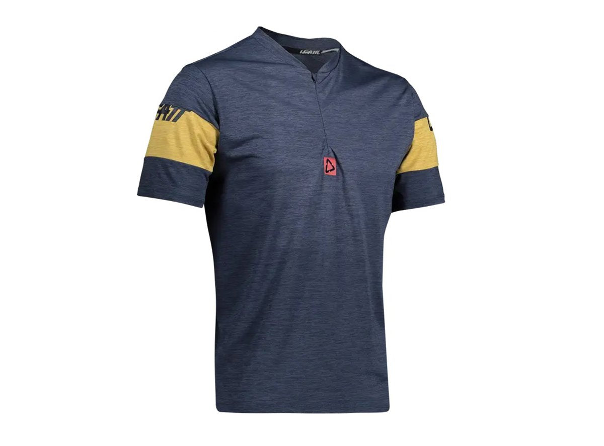 Leatt MTB 1.0 Zip Short Sleeve MTB Jersey - Onyx - 2021 Onyx X-Small