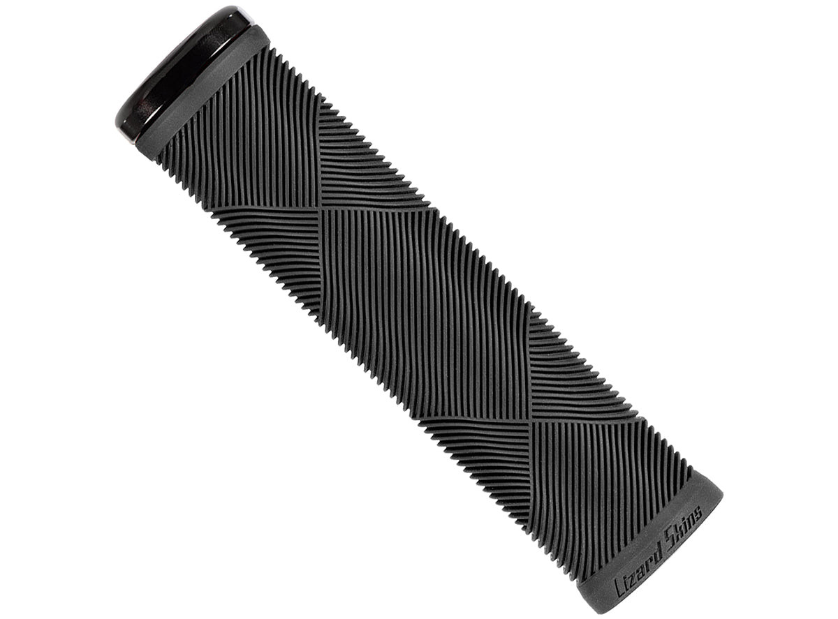 Lizard Skins Strata Lock On MTB Grip - Jet Black Jet Black