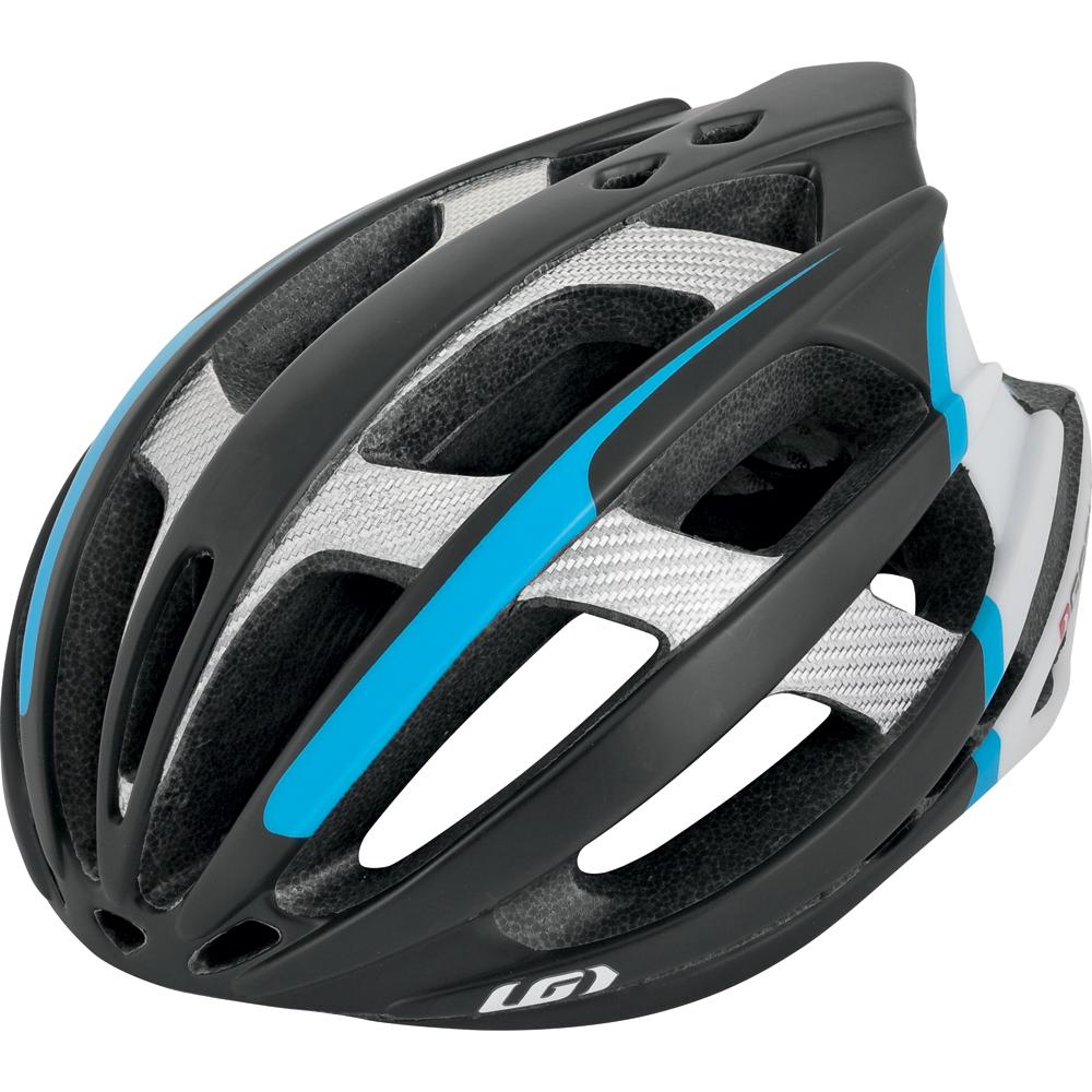 Louis Garneau Quartz II Road Helmet - Black-Blue Black - Blue Medium