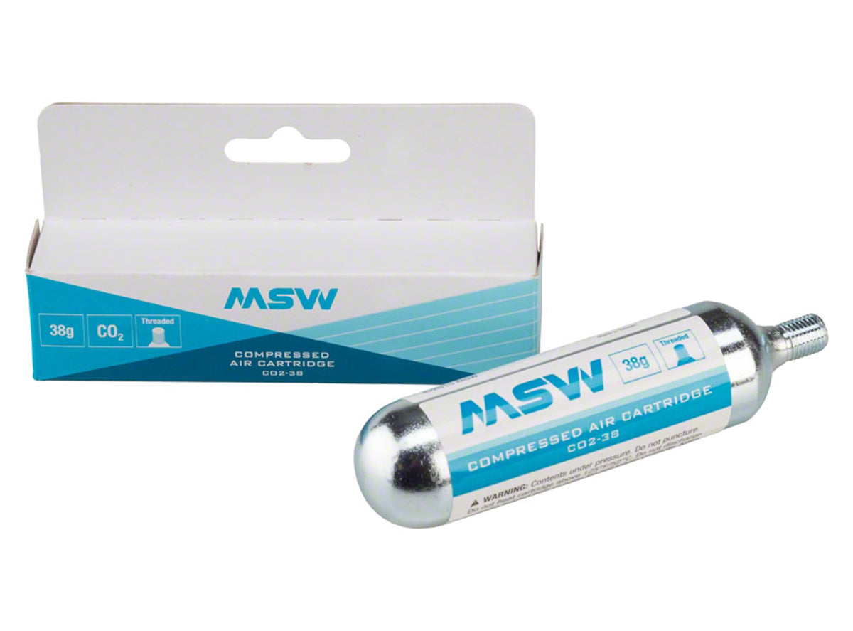 MSW 38g CO2 Cartridge Silver Each