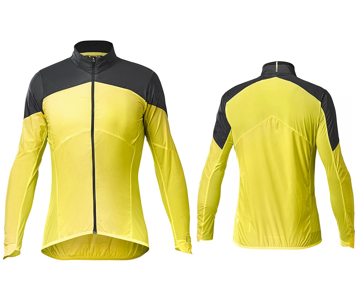 Mavic Cosmic Wind SL Cycling Jacket - Yellow Mavic-Black Yellow Mavic - Black Small