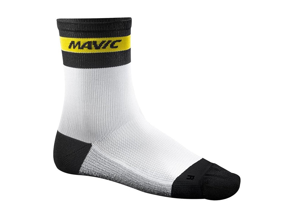 Mavic Ksyrium Carbon Sock - White-Cane White - Cane Small