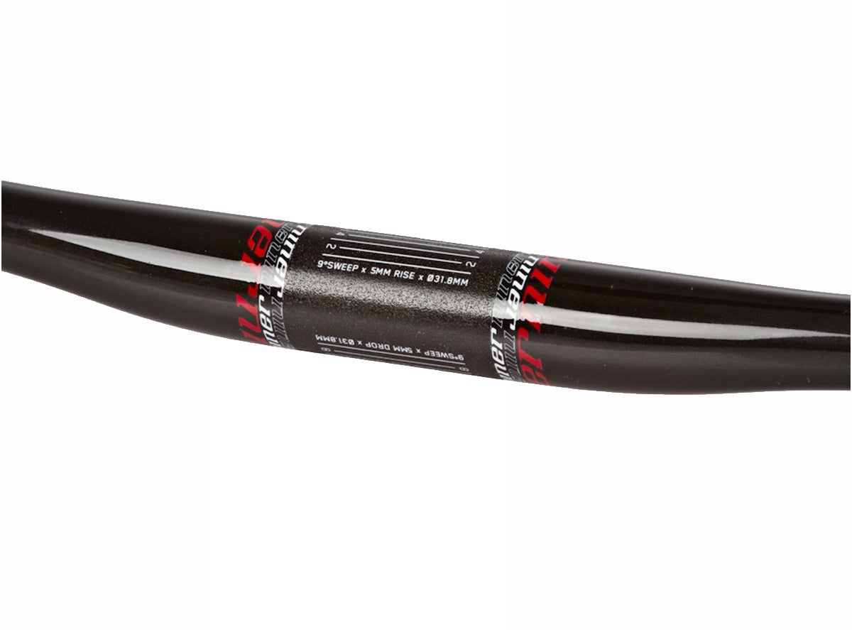 Niner Flat Top 9 Carbon Flat Bar - Black-Red Black - Red 31.8mm - 710mm