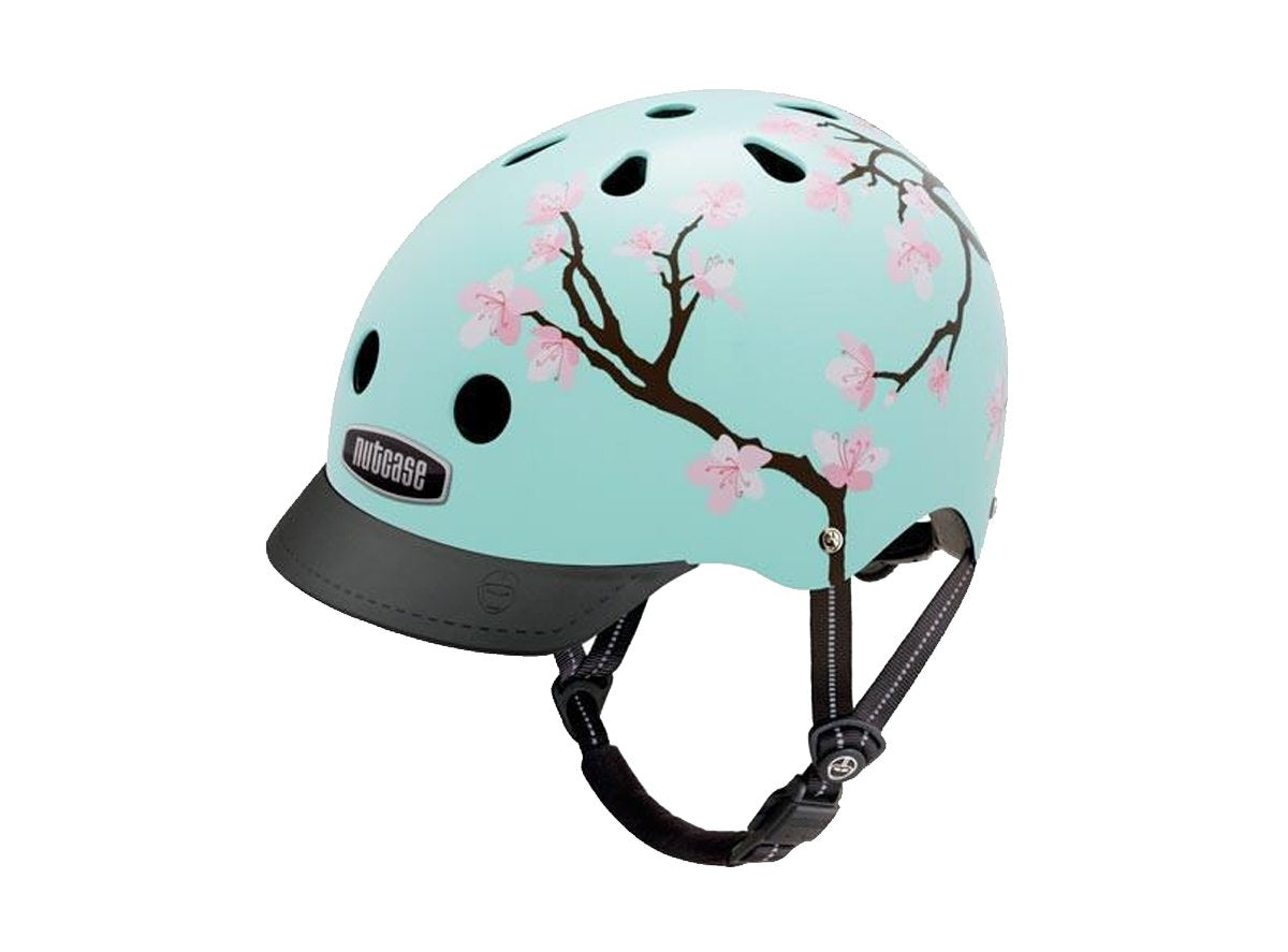 Nutcase Cherry Blossom Urban Helmet - Turquoise Turquoise Small