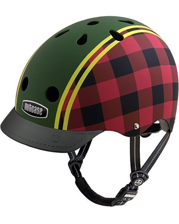 Nutcase Gen3 Urban Helmet - Lumberjack Graphic - Green-Red-Yellow Green - Red - Yellow Small