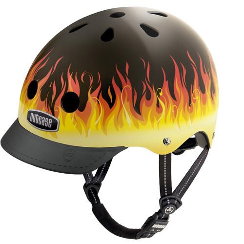 Nutcase Gen3 Urban Helmet - Ring of Fire Graphic - Black-Flames Black - Flames Medium