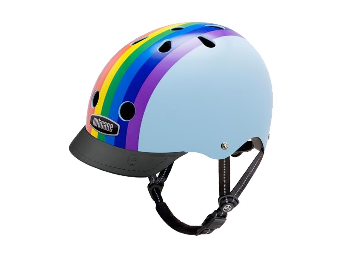 Nutcase Rainbow Sky Street Urban Helmet - Blue-Rainbow Blue - Rainbow Small