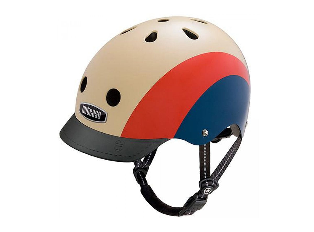 Nutcase Throwback Street Helmet - Blue-Red-Beige Blue - Red - Beige Small