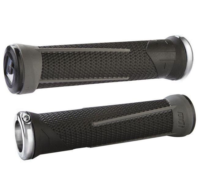 ODI AG-1 Aaron Gwin Lock-On Grips - Black-Graphite Black - Graphite