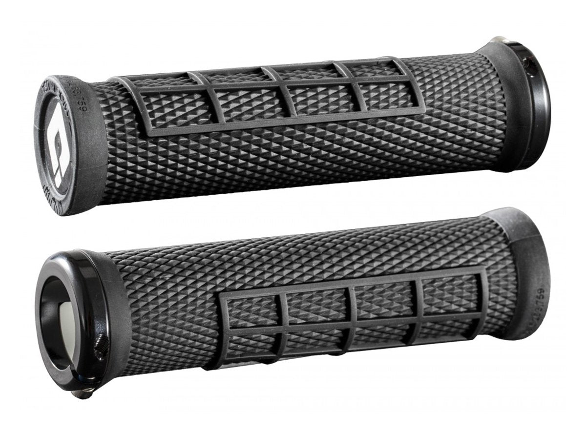 ODI Elite Flow Lock-On Grips - Black Black Black Clamp