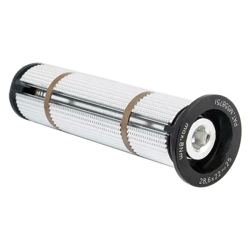 Origin 8 Fusion Expander Compression Plug - Long Black - Silver 1.1/8" x 90mm - No Top Cap