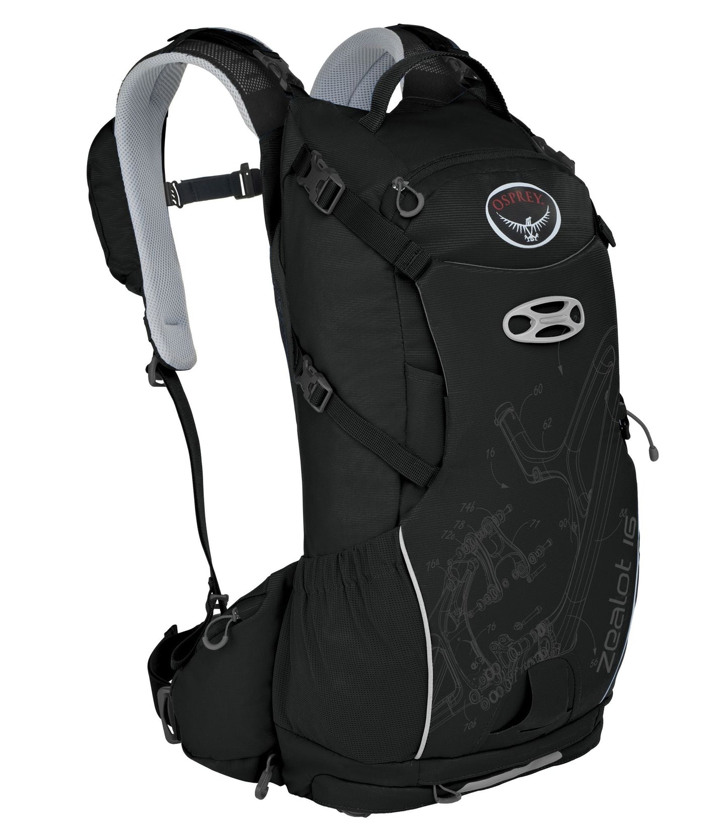 Osprey Zealot 16 Backpack - Pitch Black Pitch Black Small/Medium