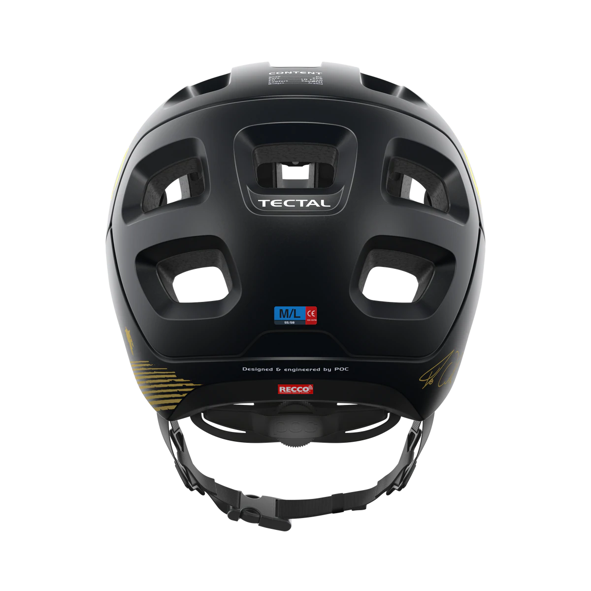 POC Tectal MTB Helmet - Fabio Edition - Uranium Black Matt-Gold