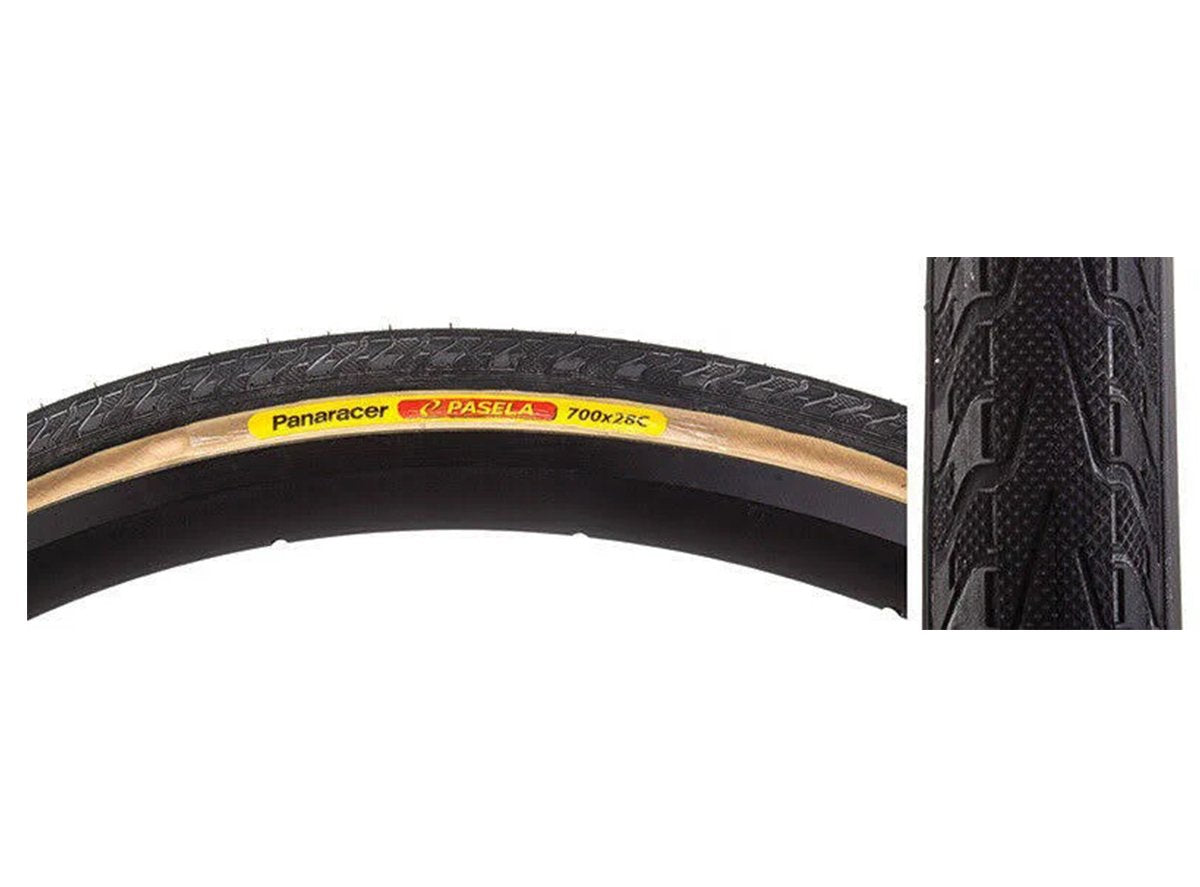 Panaracer Pasela 700c Wire Road Tire - Black-Amber
