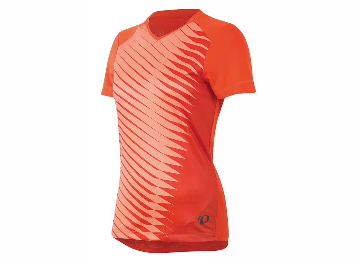 Pearl Izumi Launch Short Sleeve MTB Jersey - Womens - Mandarin Red Mandarin Red Medium