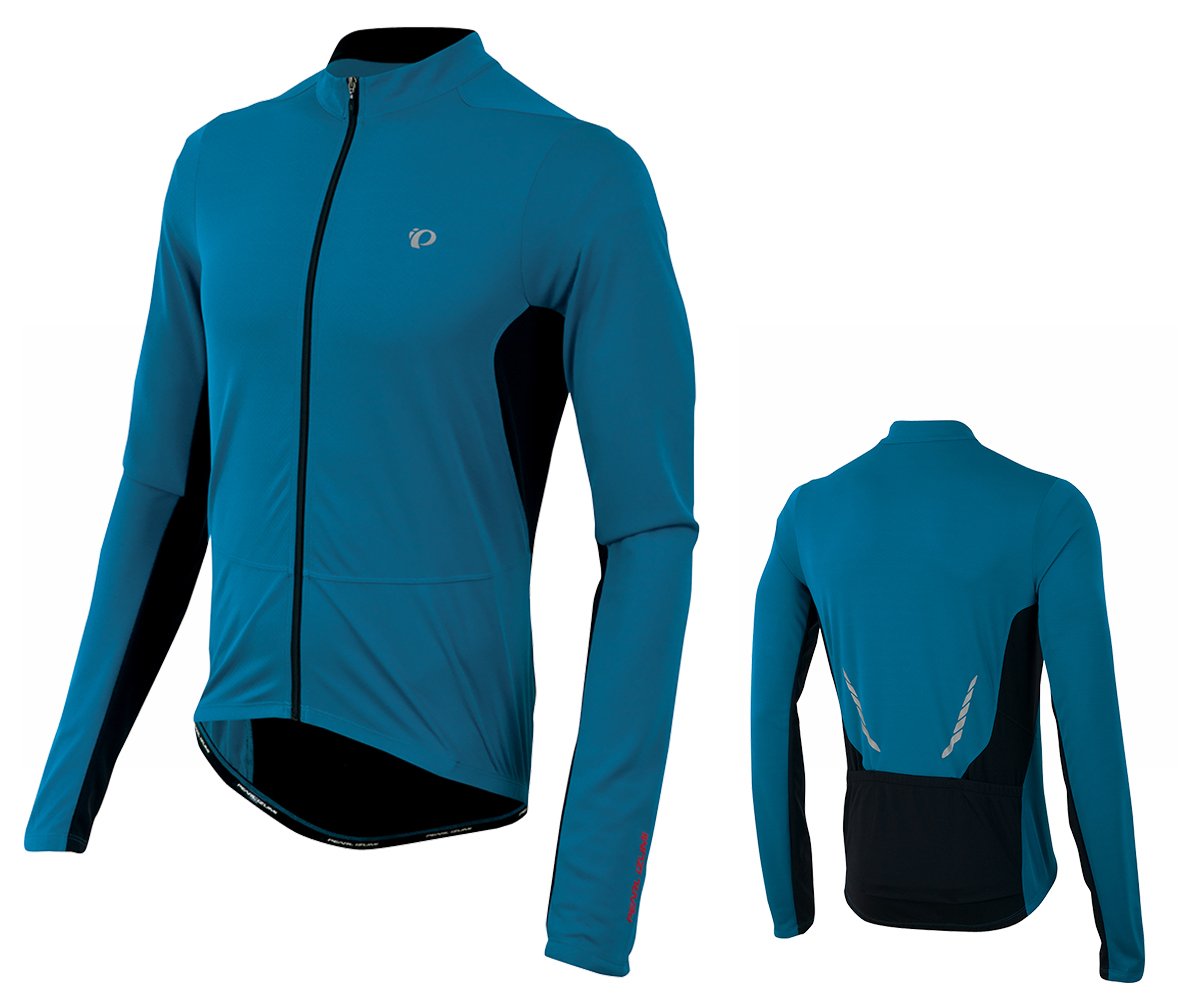 Pearl Izumi Select Attack Long Sleeve Road Jersey - Mykonos Blue-Black Mykonos Blue - Black Medium