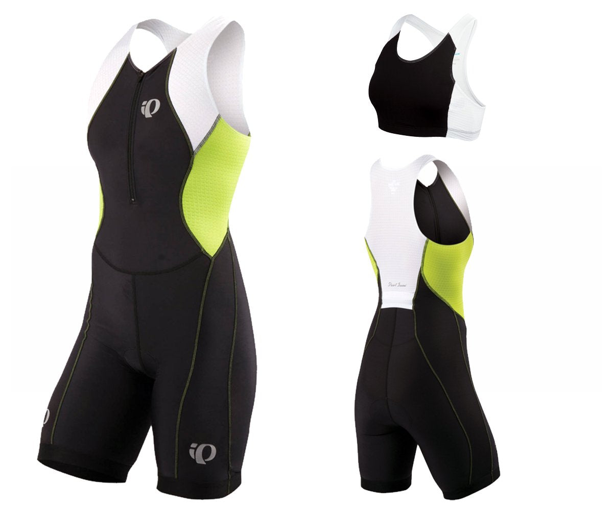 Pearl Izumi Select Tri Suit - Womens - Black-Lime Black - Lime X-Small