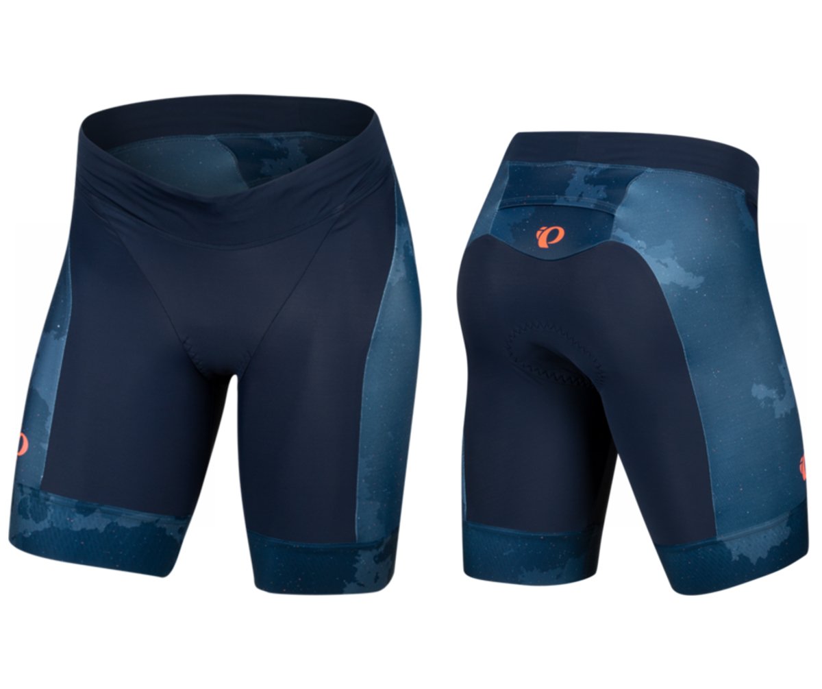 Pearl Izumi Elite Graphic Tri Short - Womens - Navy-Fiery Coral Cosmic Navy - Fiery Coral Cosmic Medium