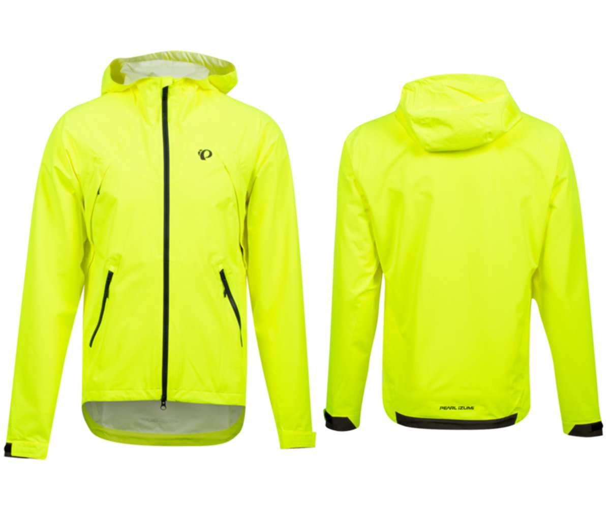 Pearl Izumi Monsoon WxB Hooded Cycling Jacket - Screaming Yellow-Phantom - 2020 Screaming Yellow - Phantom Medium