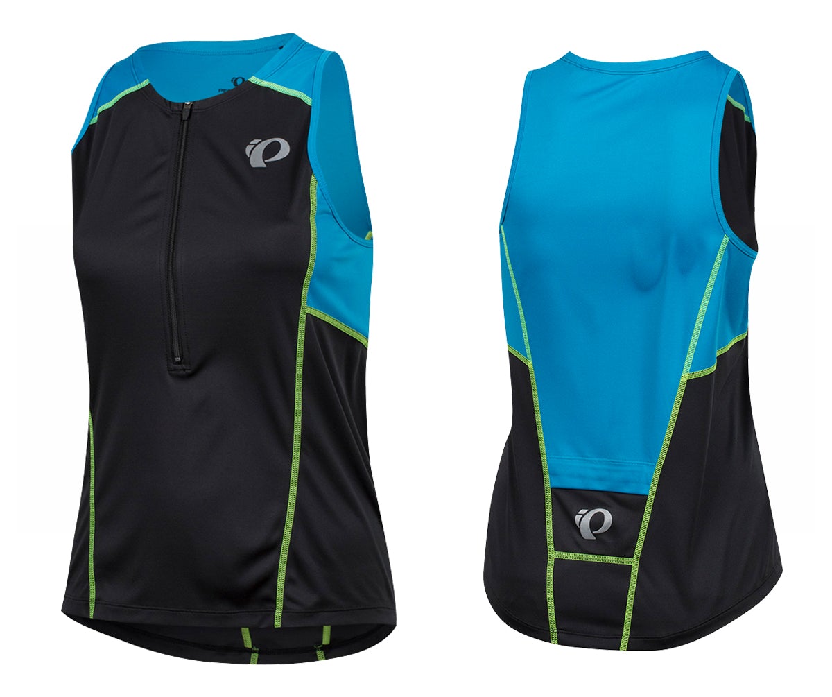 Pearl Izumi Select Pursuit Tri Sleeveless Jersey - Womens - Black-Atomic Blue Black - Atomic Blue Small