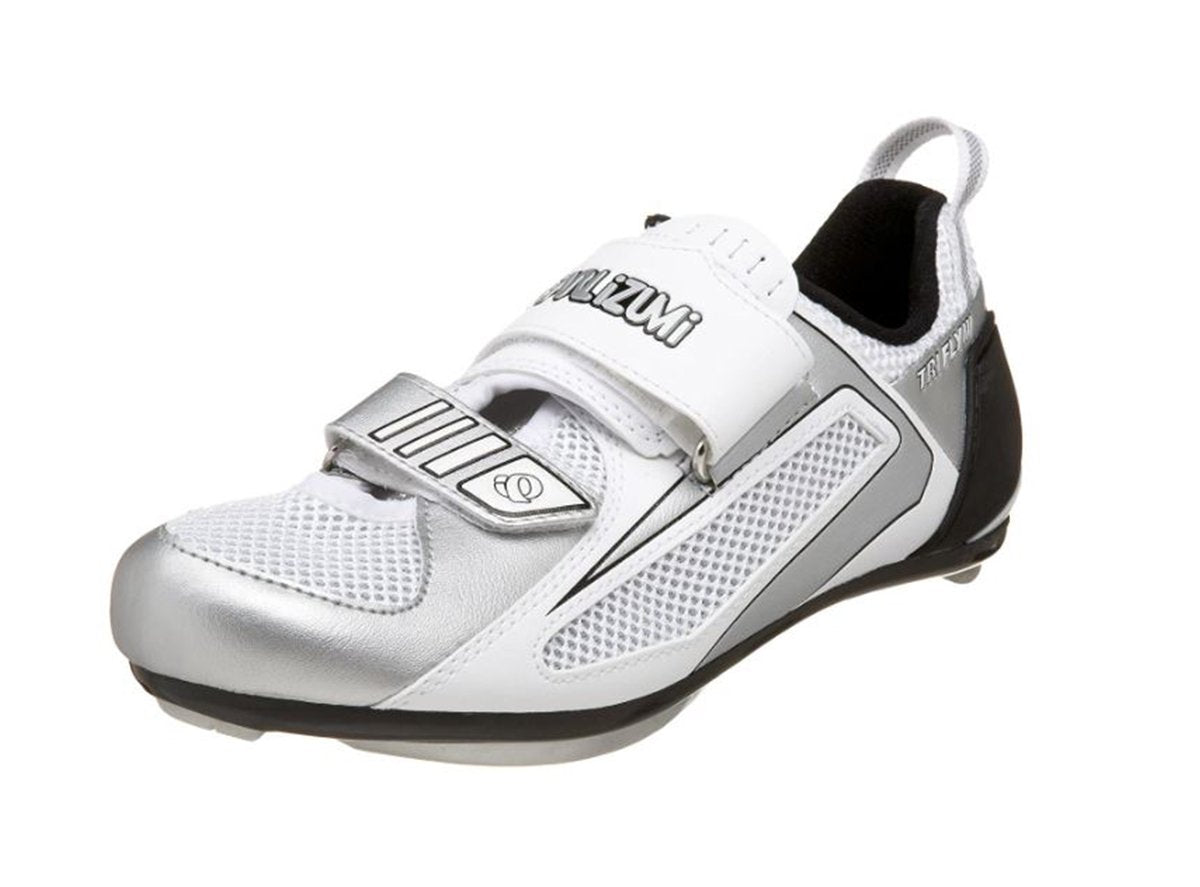 Pearl Izumi TRI Fly III Triathlon Shoe - Womens - White-Silver White - Silver EU 36
