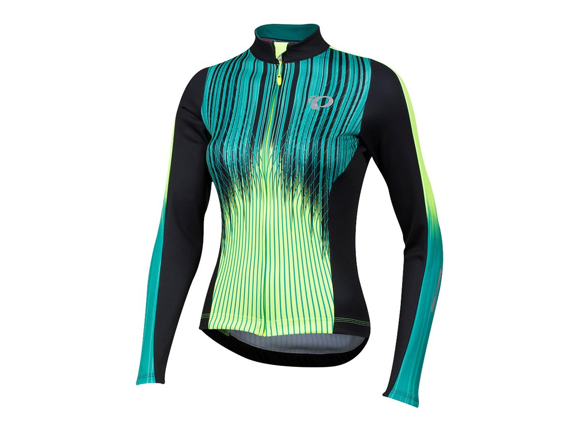 Pearl Izumi Elite Pursuit Thermal Graphic Long Sleeve Road Jersey - Womens - Verve Screaming Yellow Verve Screaming Yellow Large
