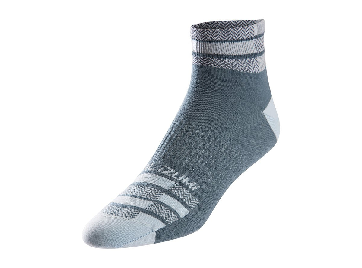 Pearl Izumi Elite Sock - Womens - Blue Steel Herringbone Stripe Blue Steel Herringbone Stripe Small