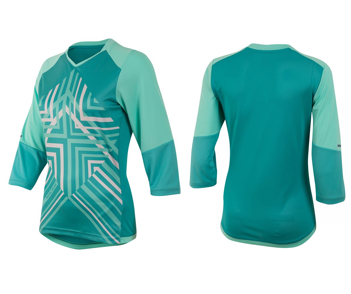 Pearl Izumi Launch 3/4 Sleeve MTB Jersey - Womens - Aqua Mint Aqua Mint Large