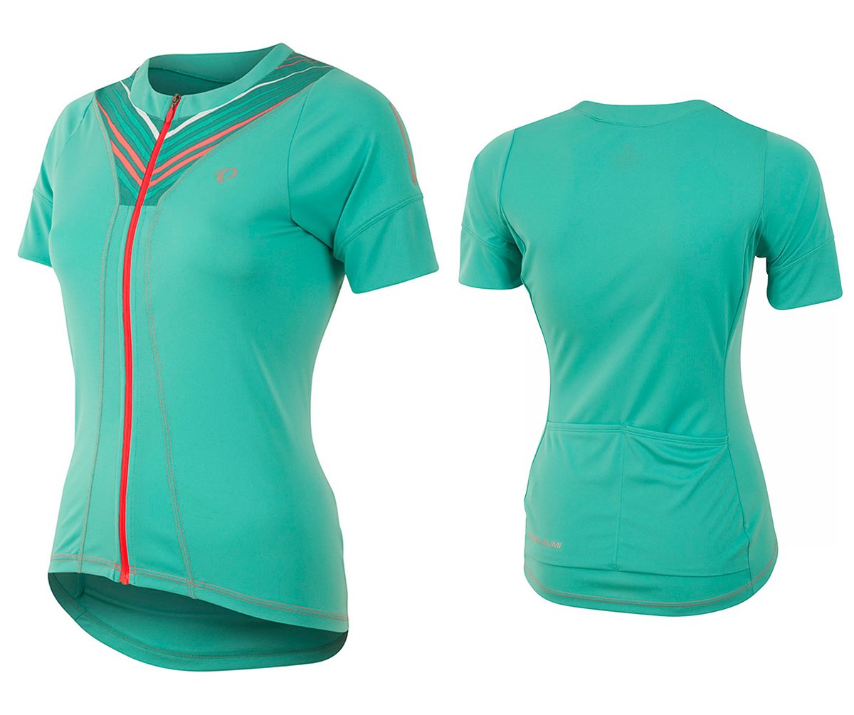 Pearl Izumi Select Pursuit Short Sleeve Road Jersey - Womens - Atlantis Whirl Atlantis Whirl Large