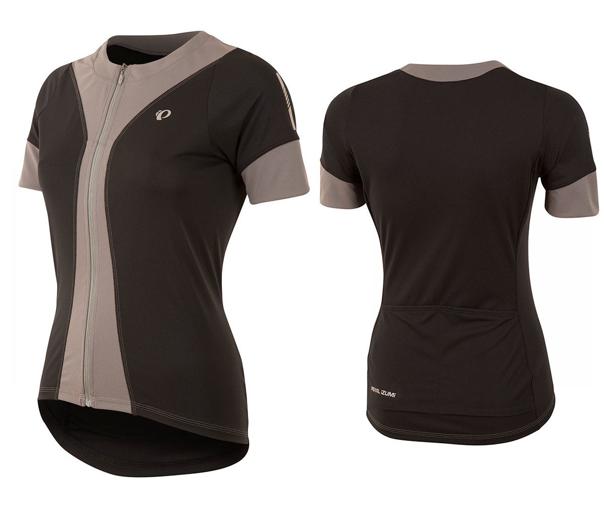 Pearl Izumi Select Pursuit Short Sleeve Road Jersey - Womens - Black-Smoked Pearl Black - Smoked Pearl Large