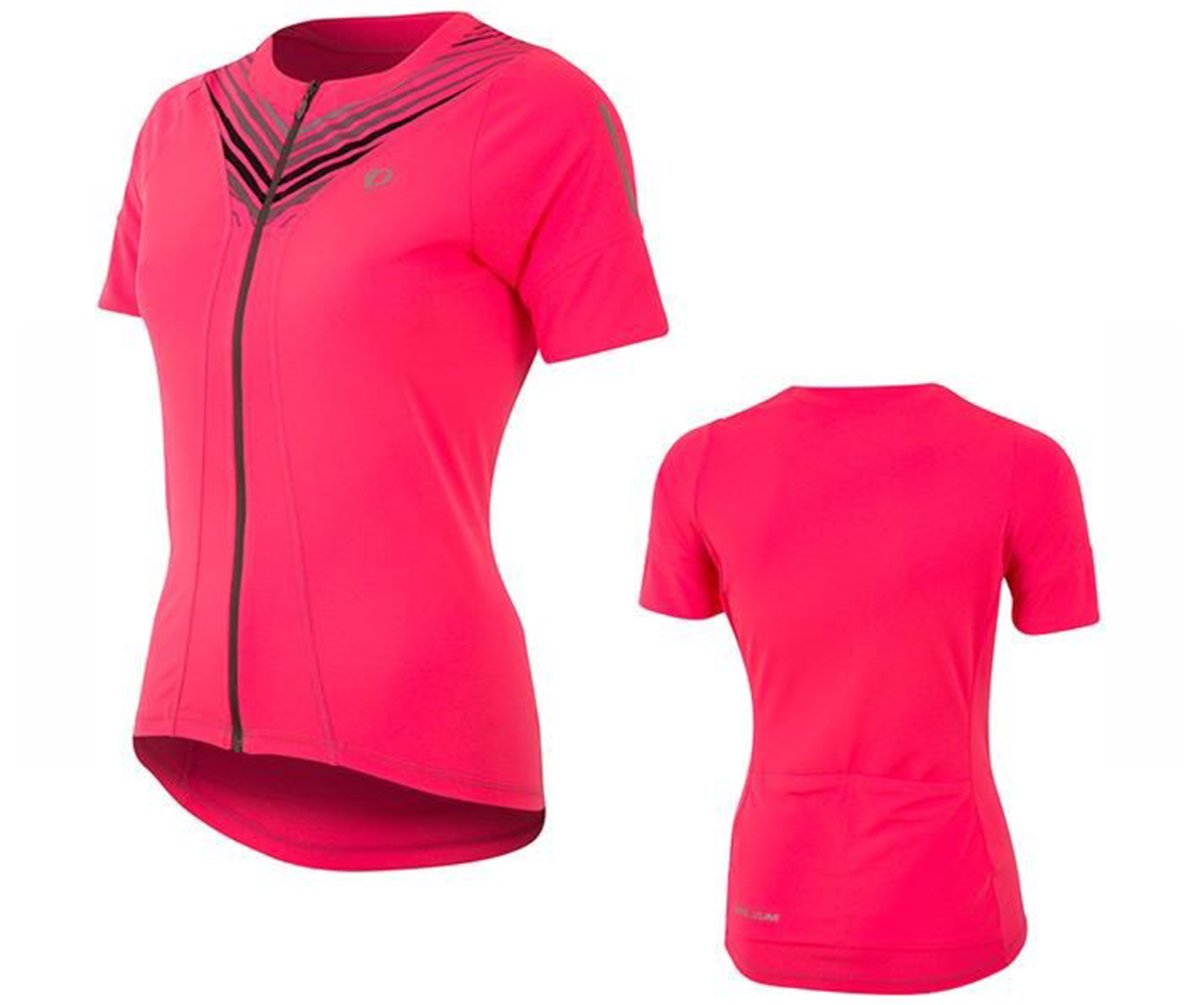 Pearl Izumi Select Pursuit Short Sleeve Road Jersey - Womens - Screaming Pink Whirl Screaming Pink Whirl Small