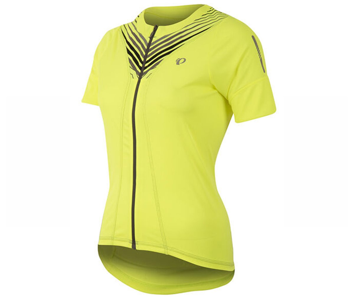 Pearl Izumi Select Pursuit Short Sleeve Road Jersey - Womens - Screaming Yellow Whirl Screaming Yellow Whirl Large