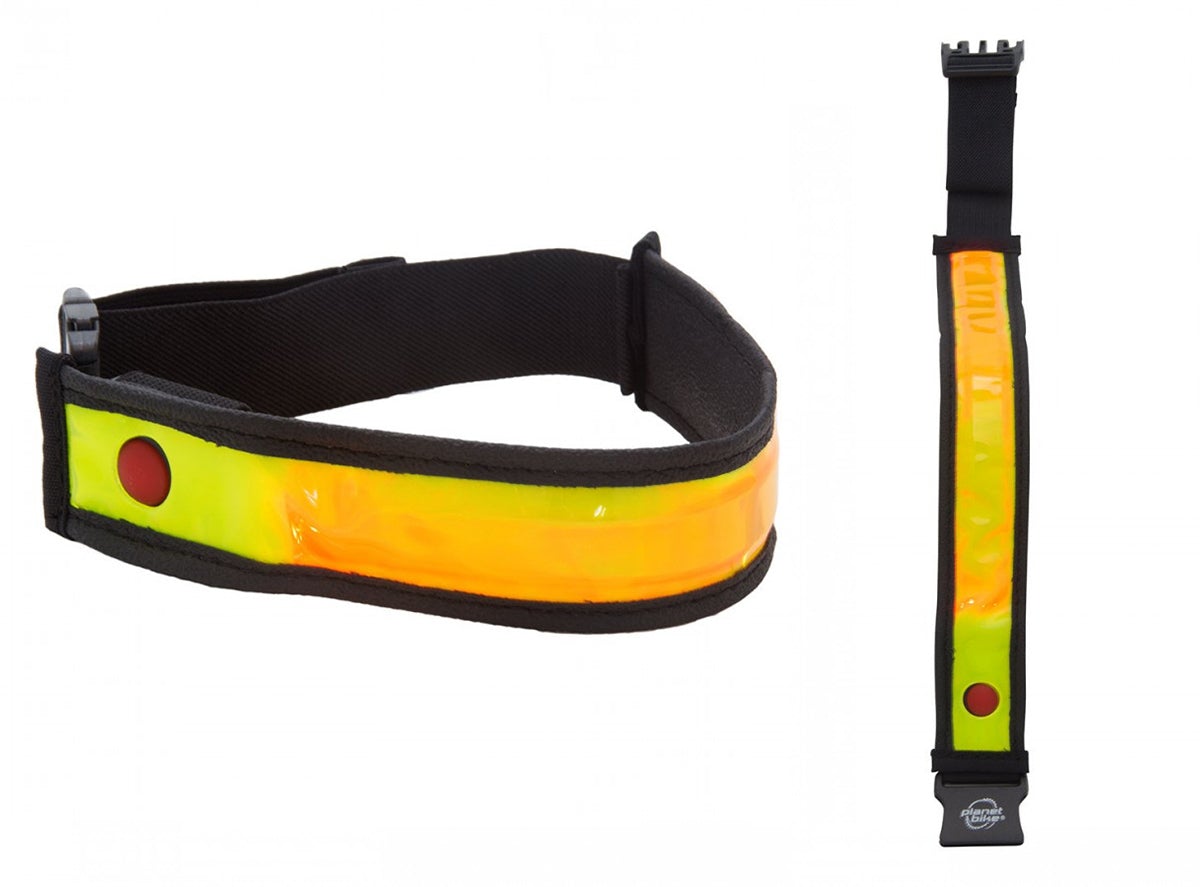 Planet Bike BRT Strap Multi-Use LED Bicycle Safety Rear Light - Yellow Yellow Leg/Arm