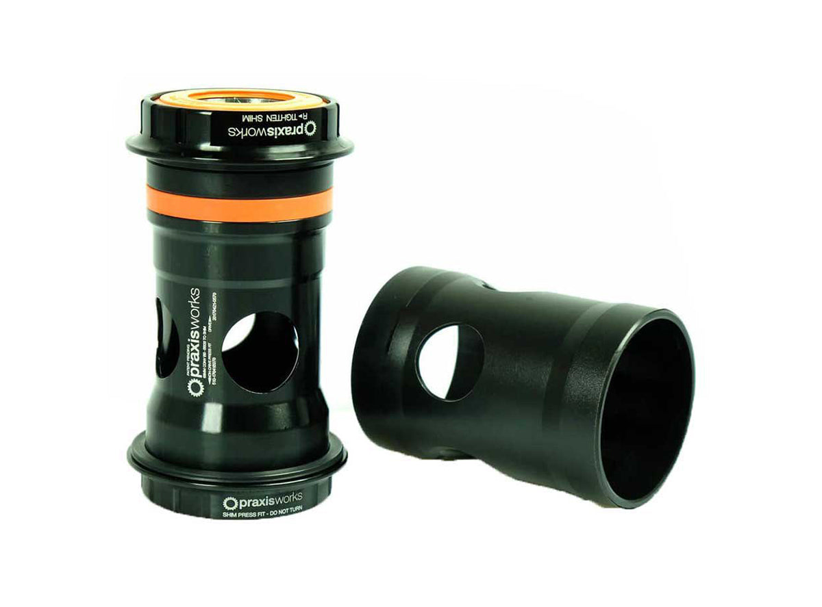 PraxisWorks MTB Bottom Bracket Converter Black 73mm BB30/PF30 to SRAM GXP/ISIS